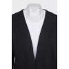 Black cardigan without fastening