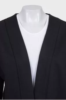 Black cardigan without fastening