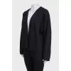 Black cardigan without fastening