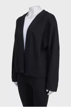 Black cardigan without fastening