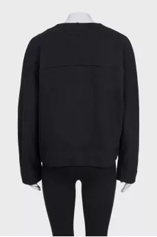 Black cardigan without fastening