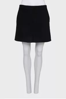 Wool skirt with pockets