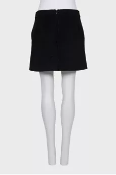 Wool skirt with pockets