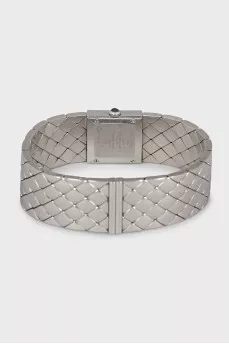 Silver Matelasse watch