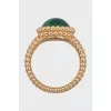 Gold ring with malachite