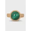 Gold ring with malachite