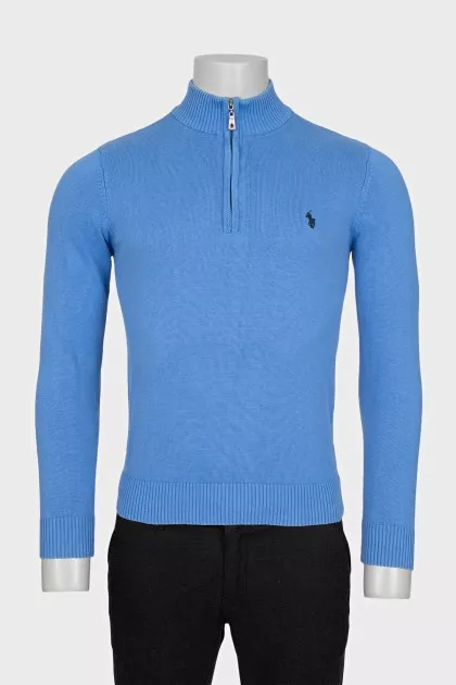 Чоловічий блакитний пуловер classic fit