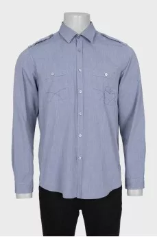 Men's shirt with patch pockets