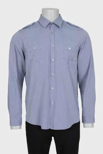 Men's shirt with patch pockets