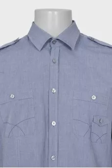 Men's shirt with patch pockets