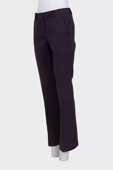 Straight trousers with a small print
