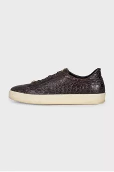 Men's crocodile leather sneakers