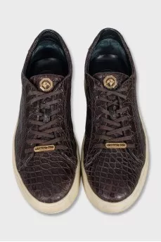 Men's crocodile leather sneakers