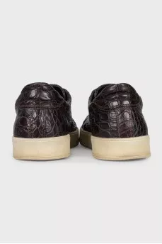 Men's crocodile leather sneakers