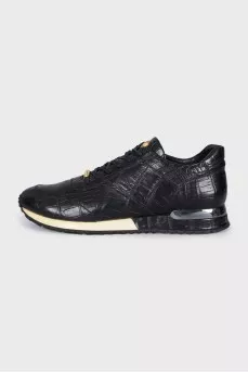 Men's crocodile leather sneakers
