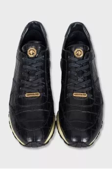 Men's crocodile leather sneakers