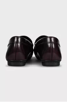 Brown leather moccasins