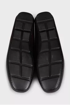 Brown leather moccasins