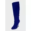 Suede stiletto boots