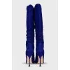 Suede stiletto boots