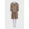 Fitted dress with a buttoned jacket