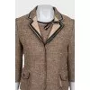 Fitted dress with a buttoned jacket