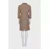 Fitted dress with a buttoned jacket