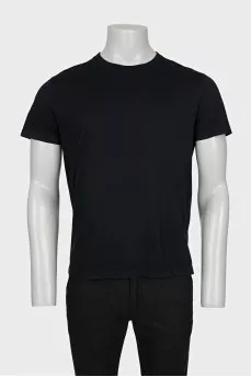 Men's black straight-cut t-shirt