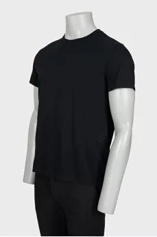 Men's black straight-cut t-shirt