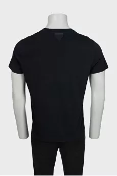 Men's black straight-cut t-shirt