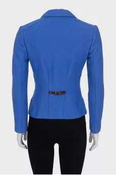 Fitted wool jacket with buttons