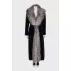 Coat decorated with fox fur