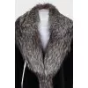 Coat decorated with fox fur
