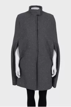 Gray vest with rhinestones