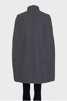 Gray vest with rhinestones