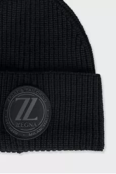 Men's knitted wool hat