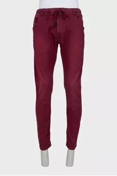 Men's lace-up jeans