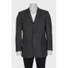 Men's wool jacket with a large check pattern