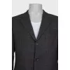 Men's wool jacket with a large check pattern