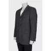 Men's wool jacket with a large check pattern
