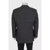 Men's wool jacket with a large check pattern