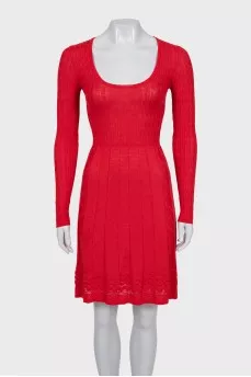 Openwork fitted dress