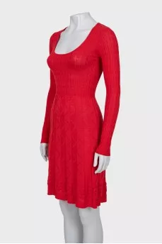 Openwork fitted dress
