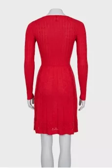 Openwork fitted dress