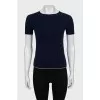 Cashmere jumper with short sleeves