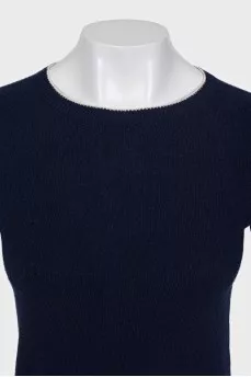 Cashmere jumper with short sleeves