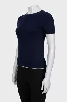 Cashmere jumper with short sleeves