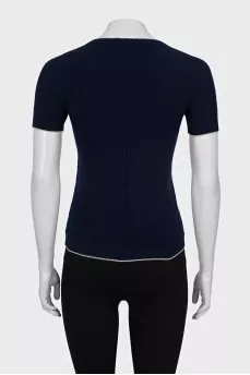 Cashmere jumper with short sleeves
