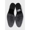 Men's white leather loafers