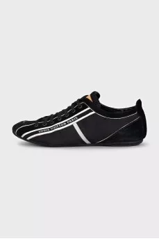 Men's suede and textile sneakers